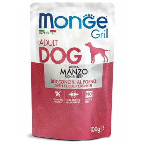 MONGE DOG GRILL BEEF suņu konservi Liellops 100g